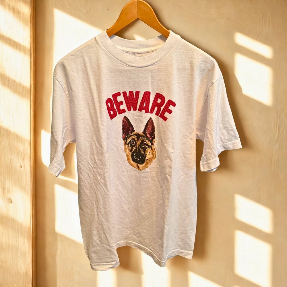 MARKET STUDIOS 🏷️ Beware Sign T-shirt | Short Sleeve